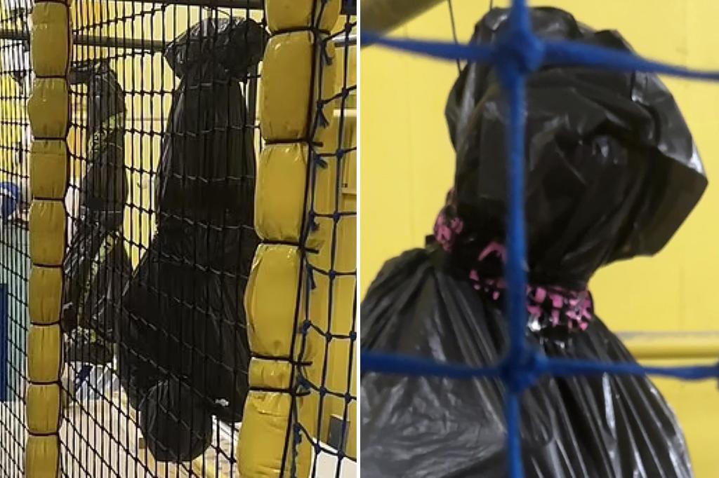 Parents 'shocked' by body bags at children's play center Halloween display: 'This can't be what I think?'